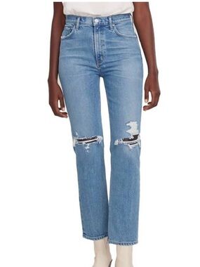AGOLDE wilder jeans straight denim distressed whiplash NEW  26 mid rise comfort